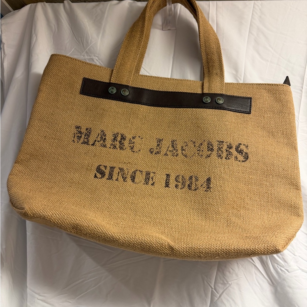 Marc Jacobs Brown Canvas Tote Bag RARE